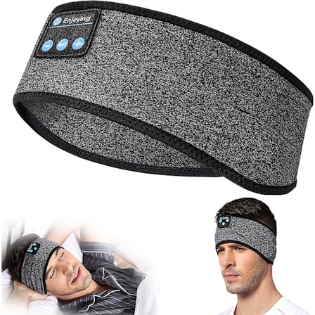 Hovetelefoner til søvn, Bluetooth-hovedbånd til søvn, støjreducerende søvnhovedbånd med ultratynde HD-stereo-højttalere, perfekt til at sove på siden