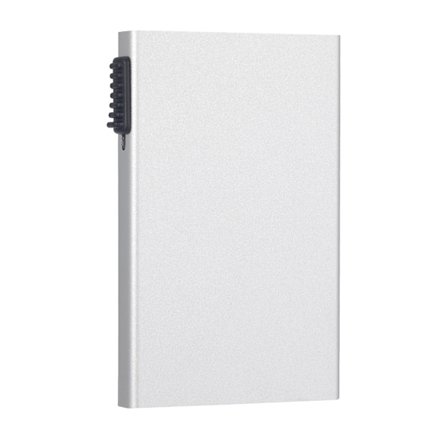 Sølvfarvet kortholder til mænd - Kreditkortholder med RFID-blokering - Pop-up kortholder til kvinder - Minimalistisk, slank pung - RFID-pung