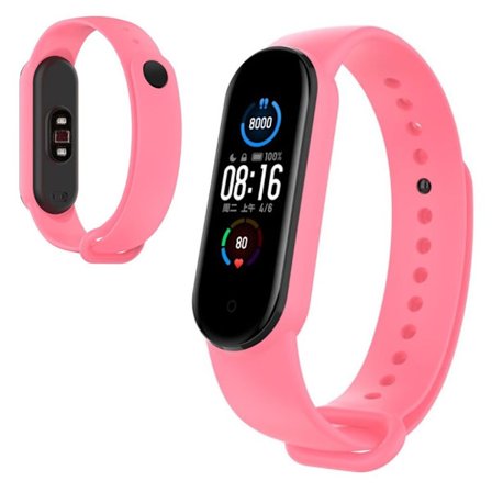 Xiaomi Mi Band 5 simple durable watch band - Deep Pink