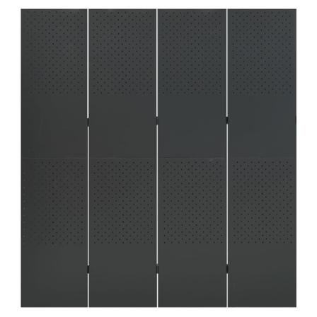 Vidaxl Rumsavdelare 4 Paneler Antracit 160x180 Cm Stål Antracit