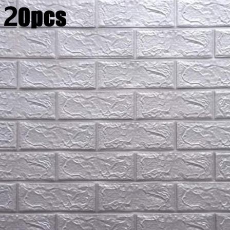 20 St Brick Texture Wall Sticker 3d Vattentät Sovrum Kök