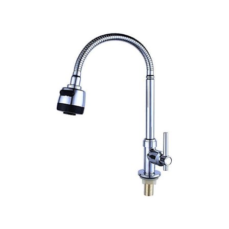 Cold Water Faucet with 360° Swivel Spout – Easy Installation, Zinc Alloy