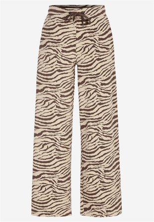 Soyaconcept - Supermjuk trikåbyxa med zebramönster - brun / mönstrad - för damer - M (40) - Cellbes