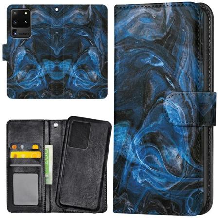 Samsung Galaxy S20 Ultra - Lommebok Deksel Marmor Multicolor