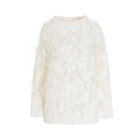 Ermanno Scervino, Knitwear Biały, Kobieta, Rozmiar: S