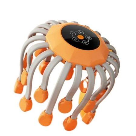 Massage Hoved Orange Hovedbund Hoved Massager Rød Lys Terapi Vibrator Blæksprutte Scratcher