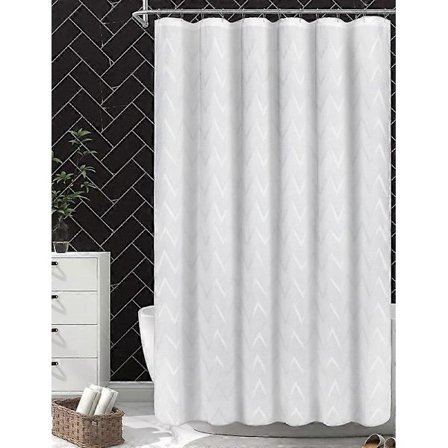 Vaffelvævet Tekstureret Blødt Stof Bruseforhæng til Badeværelse