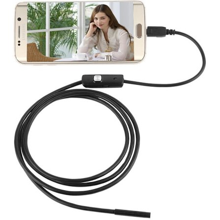5,5 mm till 2 m USB-endoskop med mjuk kabel, 2-i-1 HD-kamera USB-inspektionsendoskopkamera för Android