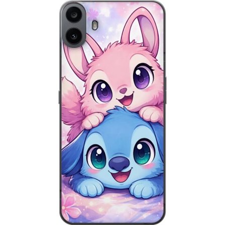 Yhteensopiva Puhelinkuori Nothing Nothing CMF Phone 1 Suloinen kawaii-aiheinen kuvaus vaaleanpunaisilla ja sinisillä fantasieläimillä, suurilla sil
