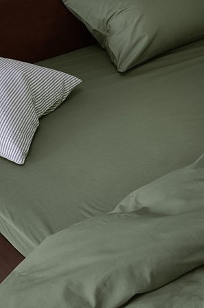 Jotex - Percale Dra-på-lakan - Ekologisk Khaki ZACK - Köp Dra-på-lakan hos Jotex