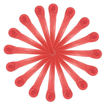 Set med 200 plastblad kompatibla med Gardena grästrimmer