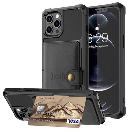 iPhone 13 Pro Max - Cover med kortholder Svart