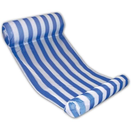 Flytande vattensäng, flytande hängmatta för pool, multifunktionell uppblåsbar hängmatta för strandpool och vattensporter (färg: Blå)