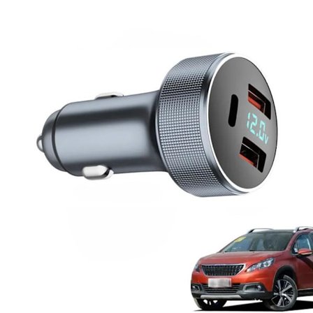snabbladdare PD Type C + 2x USB QC3.0 bil båt husbil husvagn