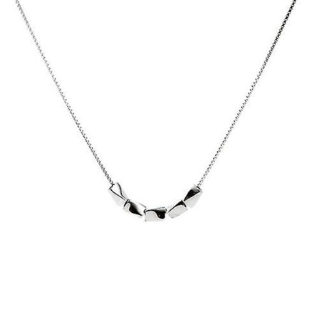 925 Sterling Sølv Ærte Halskæde Ris Kraveben Kæde