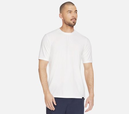 Skechers, GO DRI - All Day Tee, L, Hvid, Herre