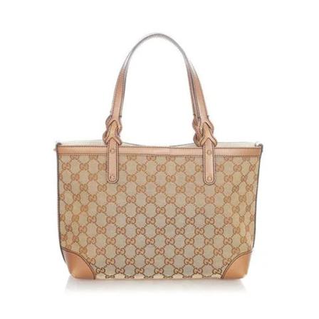 Gucci Vintage, Pre-owned Shoulder Bags Beige, Dames, Maat:ONE Size,Canvas