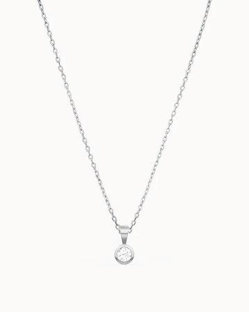 Halsband med månadssten i 18K Vitguld