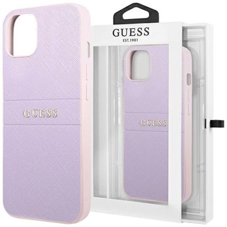 Gjett GUHCP13SPSASBPU iPhone 13 mini 5.4 lilla/lilla Saffiano Hot Stamp & Metal Logo