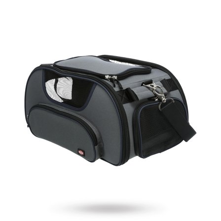 Trixie - Transportväska Airline Wings Uppp till 20 kg - Grå/blå - Resa med djur