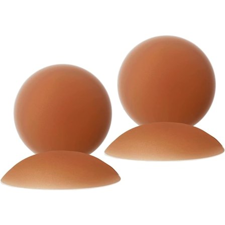 8 cm:n nännien peittimet, 2 paria – Saumattomat ja läpinäkyvät silikoniset nännipastat naisille, uudelleenkäytettävät, tahmeat rintalaput