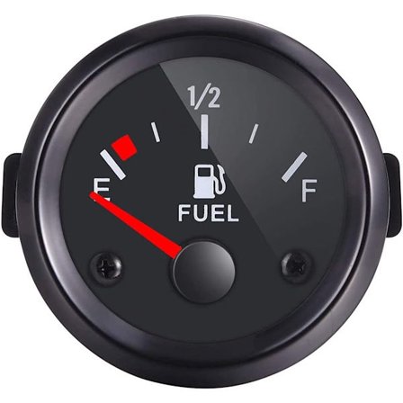Brændstofmåler, 2" 52 mm E-1/2-F Pointer Universal Brændstoftankmåler med LED-baggrundsbelysning til bil autocamper yacht båd motorcykel
