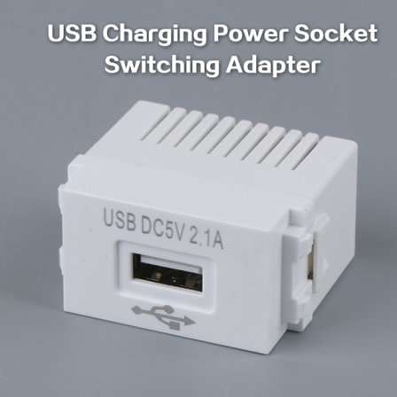 USB-strömodul 220V 5V transformator switch adapter vit