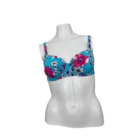Damella Blå Tropical Blommor Bygel Bikini Bh 36B/C = 70B/C
