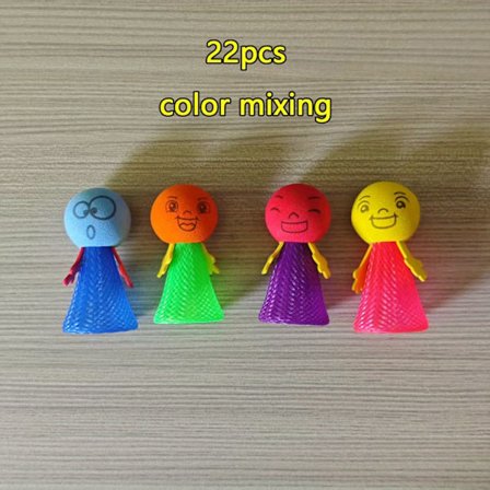 22 stk. hoppende mænd, hoppende elverlegetøj, skrivebordsafslapningslegetøj, se hvem der kan hoppe højest, perfekt til børnegaver, 