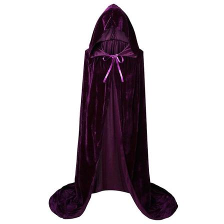 Hokus Pokus Heksekappe Halloween Sarah Winifred Sanderson Cosplay Kostume Voksen Børn Unisex Retro Aldre Kappe V Purple XL 140 160cm