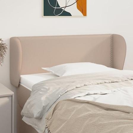 Vidaxl Huvudgavel Med Kanter Cappuccino 93x23x78/88 Cm Konstläde Brun