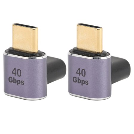 2 kpl USB C uros - naaras 90 asteen adapteri