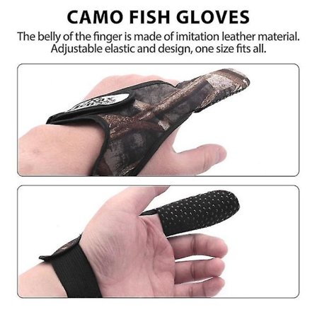 Casting Handske Fingerbeskytter Sea Fly Fishing Camouflage
