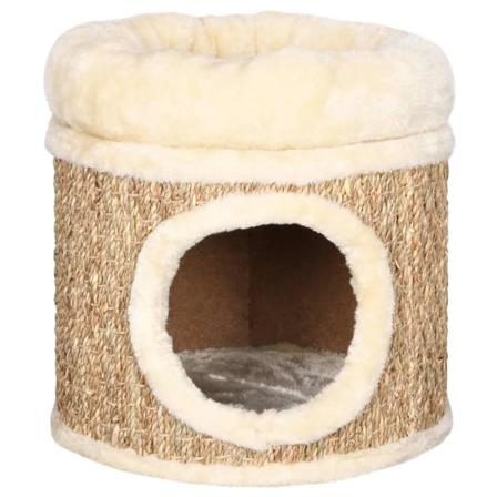 Vidaxl Kattkoja Med Lyxig Dyna 33 Cm Sjögräs Beige