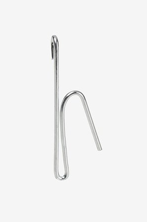 Jotex - 1-finger-gardinenhaken Niedrig, 10er-pack Nickel - ARCHER - Kaufe Gardinenzubehör bei Jotex