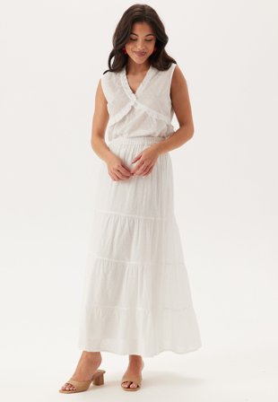 Happy Holly - Cotton Dobby Dot Maxi Skirt - 48/50