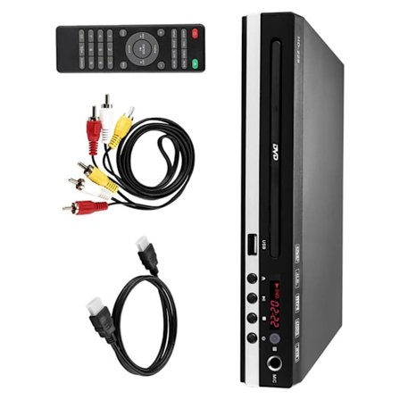 1080p Hjemme DVD-afspiller Bærbar Videoafspiller HDMIs USB-indgang Fjernbetjening