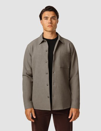 Shaping New Tomorrow - Heavy Edition Transitional Overshirt - Khaki Melange - Herre - Størrelse XXL