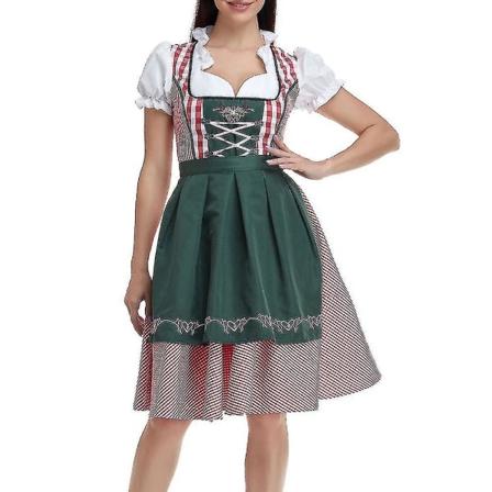Saksalaisen Oktoberfest-asu naisille Aikuisten Dirndl Perinteinen Baijerilainen Olutkarnevaali Fraulein Cosplay Sininen Blue