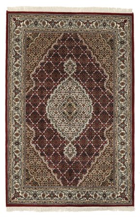 Oriental Tabriz Royal Rug 120X184 Black/Brown Wool, India