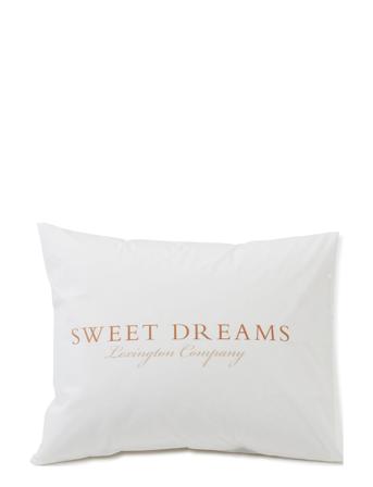 Printed Organic Cotton Poplin Pillowcase Home Textiles Bedtextiles Pillow Cases Valkoinen Lexington Home