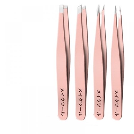 4 stk. Professionel rustfrit stål pincet til øjenbryn - Høj præcision til ansigtshår, splinter og indgroede hår