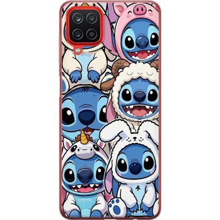Yhteensopiva Puhelinkuori Samsung Galaxy A12 Stitch Disney Lilo Stitch sininen alien suloinen hahmo