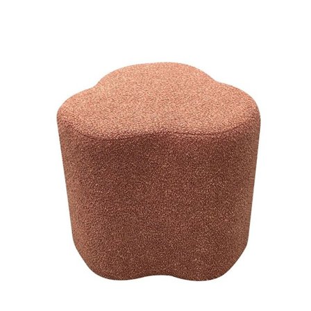 Jakkara, terrakotta-buklée-verhoilu, 48x48x42 cm