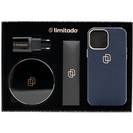 Tillbehörspaket – iPhone 13 mini – Midnattsblå Saffiano