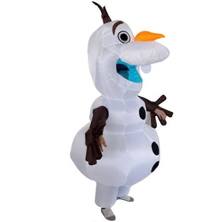 Oppblåsbar Olaf-drakt til jul