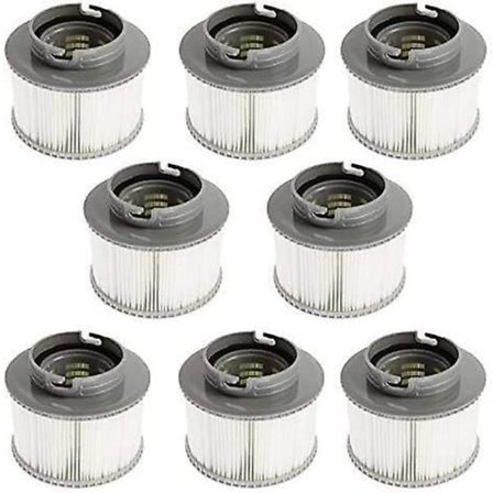 Sett med 8 erstatningsfilter for vedlikehold av ditt oppblåsbare Mspa-basseng eller Ruikalucky
