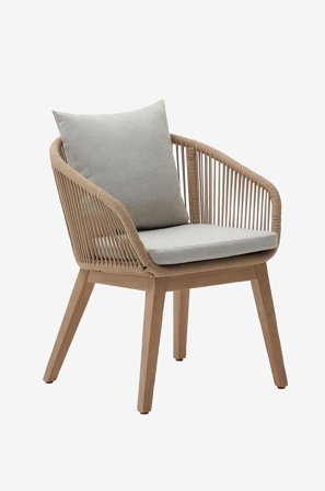 Kave Home - Utomhusstol - portalo 2-pack - Brun - Utestolar & pallar - Från Homeroom