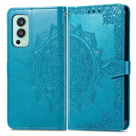 Oneplus Nord 2 5g - Mandala Läder Fodral - Blå