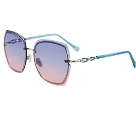 Överdimensionerade solglasögon, solglasögon Överdimensionerade solglasögon glasögon för kvinnor överdimensionerade ramlösa diamantslipade linser 